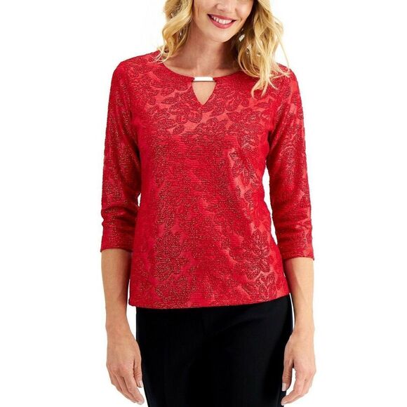 JM Collection Textured Hardware Top New Red Amore Gold Cb M - Picture 1 of 1
